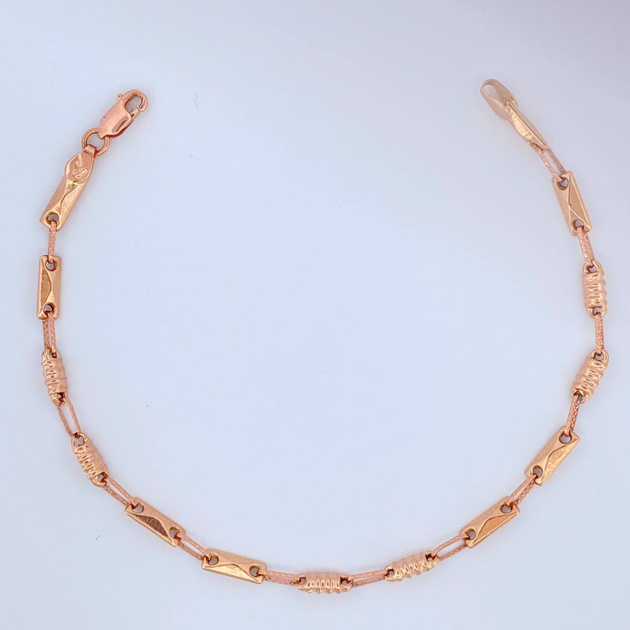 Pulso Rustico Barril 3.8gr / 8 1/2 in / 3.4mm Oro Rosa 18K %