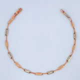 Pulso Rustico Barril 3.7gr / 8 3/4 in / 3.4mm Dos Oros Blanco Rosa 18K %