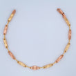 Pulso Rustica Eslabon 5gr / 8 1/2 in / 3.4mm  Dos Oros Rosa Amarillo 18K %