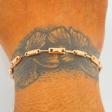 Pulso Rustico Barril 3.7gr / 8 3/4 in / 3.4mm Oro Rosa 18K %