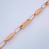 Pulso Rustico Barril 3.7gr / 8 3/4 in / 3.4mm Oro Rosa 18K %