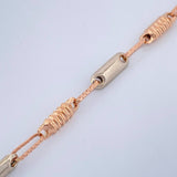 Pulso Rustico Barril 3.7gr / 8 3/4 in / 3.4mm Dos Oros Blanco Rosa 18K %