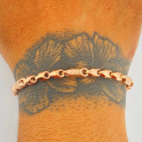 Pulso Rustico Tribal 5.85gr / 8 1/4 in / 3.6mm Oro Rosa 18K %