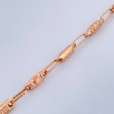 Pulso Rustico Tribal 3.8gr / 8 3/4 in / 3.4mm Oro Rosa 18K %