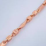 Pulso Rustico Eslabon 6.5gr / 8 1/2 in / 4mm Oro Rosa 18K %