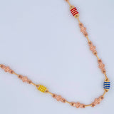 Cadena Rustica Flores 11.7gr / 24 in / 4.2mm Dos Oros Amarillo Rosa 18K %