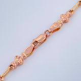 Cadena Rustica Flores 11.7gr / 24 in / 4.2mm Dos Oros Amarillo Rosa 18K %