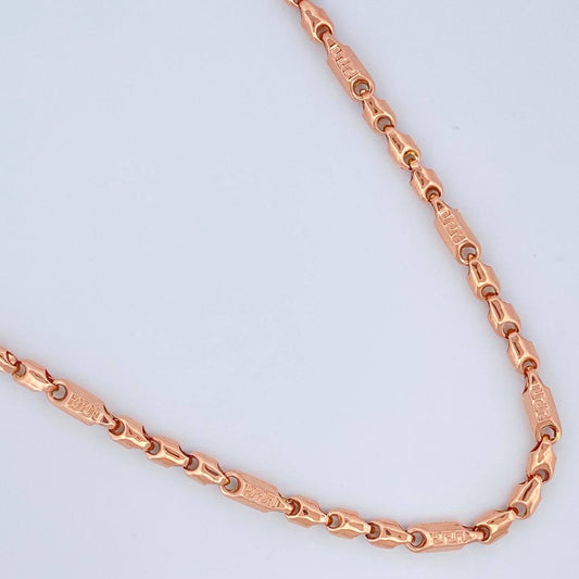 Cadena Rustica Tribal 15.95gr / 24 1/2 in / 4.2mm Oro Rosa 18K %