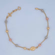 Denario Style Bracelet Miraculous Virgin 2.7gr / 7 1/2 in / 4mm Three Golds 18K %