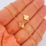 Cadena Espiga Trebol 3.95gr / 18 in / 1.4mm Oro Amarillo 18K %