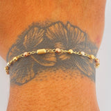 Pulso Tipo Militar 2.5gr / 7 1/4 in / 3mm Tres Oros 18K %