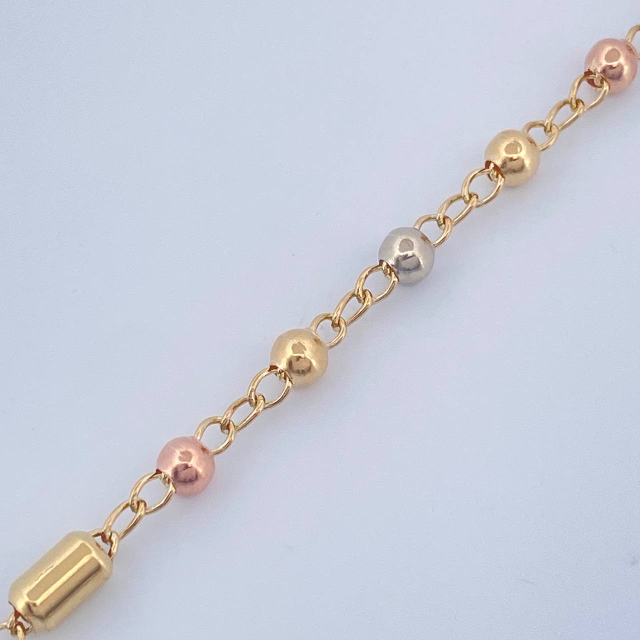 Pulso Tipo Militar 2.5gr / 7 1/4 in / 3mm Tres Oros 18K %