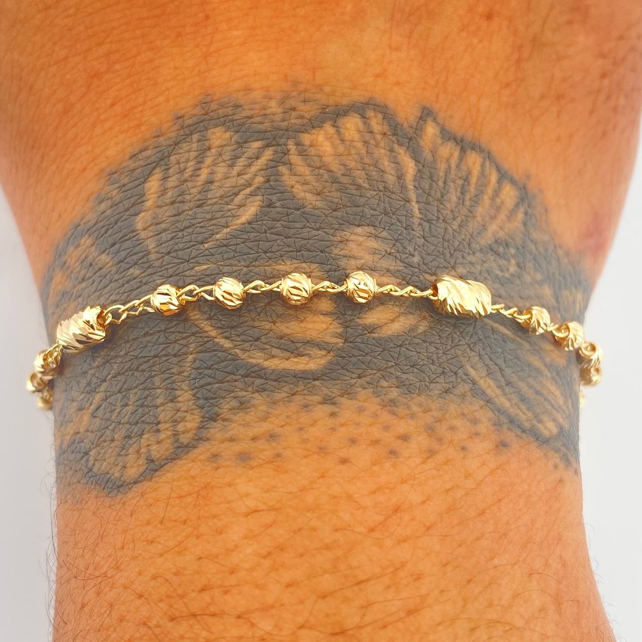 Pulso Tipo Militar 2.8gr / 7 1/4 in / 3mm Oro Amarillo 18K %