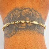 Pulso Tipo Militar 2.8gr / 7 1/4 in / 3mm Oro Amarillo 18K %