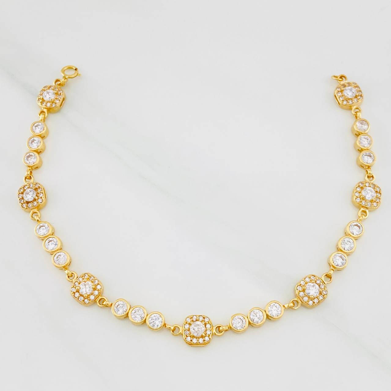 Pulso Halo Tennis 9g / 7 in / 4.26mm Oro Amarillo 18K