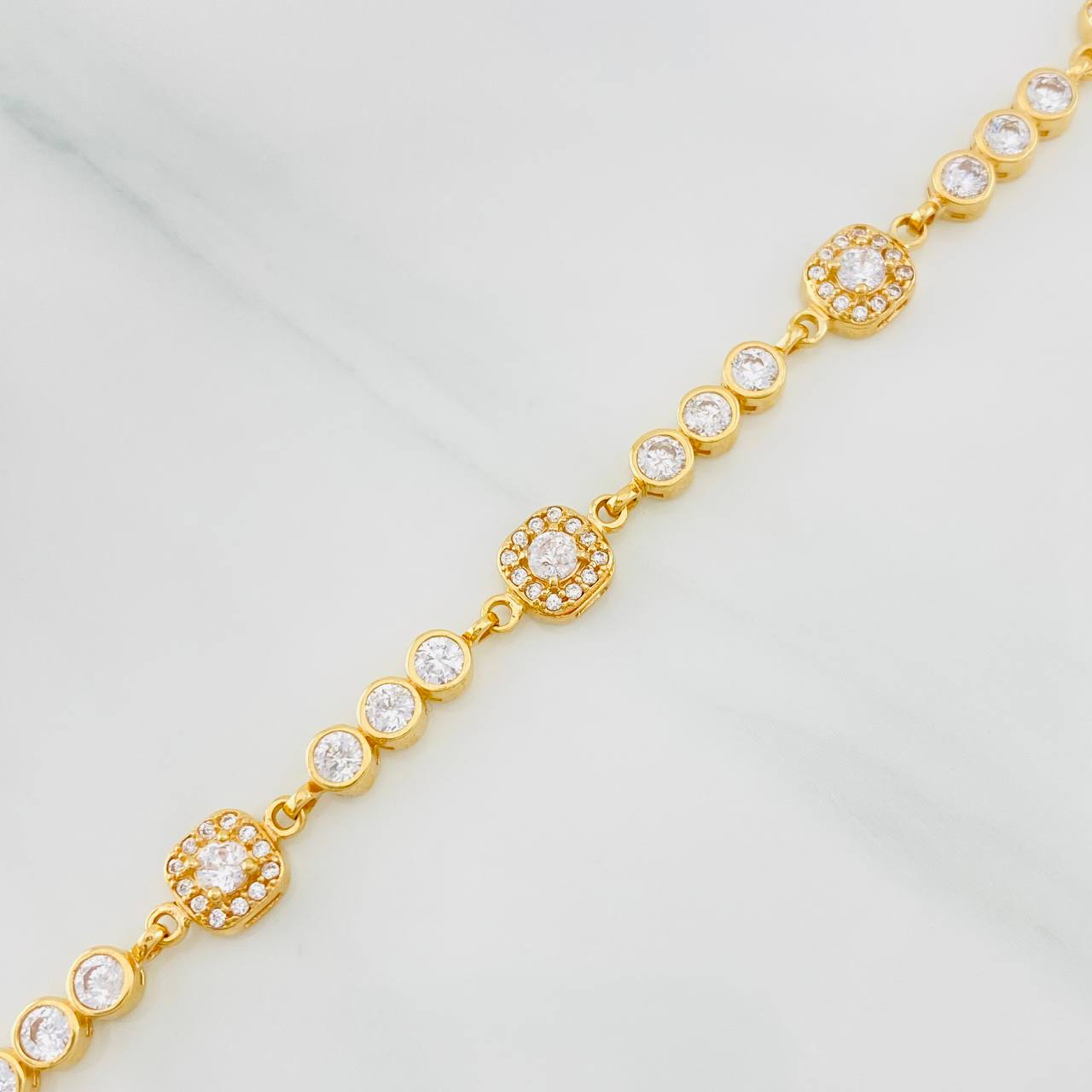 Pulso Halo Tennis 9g / 7 in / 4.26mm Oro Amarillo 18K