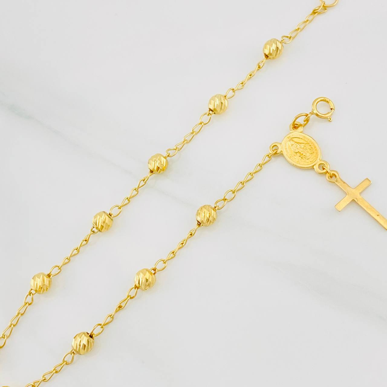 Pulso Denario Virgen Milagrosa 2.75g / 7 3/4 in / 3.83mm Oro Amarillo 18K