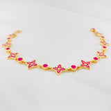 Bracelet Halo Flower 7.25g / 7 in / 4.03mm Yellow Gold 18K
