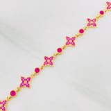 Bracelet Halo Flower 7.25g / 7 in / 4.03mm Yellow Gold 18K