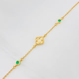 Pulso Trébol Aro Seguido 3g / 7 3/4 in / 1.53mm Oro Amarillo 18K
