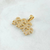Pendant Family 3.25gr / 2cm / White Zircons Yellow Gold 18K