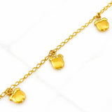 Classic Link Bracelet Apples 2.45g / 7 in / 1.51mm 18K Yellow Gold