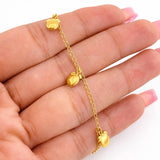 Classic Link Bracelet Apples 2.45g / 7 in / 1.51mm 18K Yellow Gold