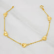Classic Link Bracelet Heart Diamond Cut 2.3g / 7 1/2 in / 1.02mm Yellow Gold 18K