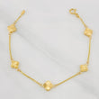 Classic Link Bracelet Clover Diamond Cut 2.4g / 7 1/2 in / 1.19mm Yellow Gold 18K