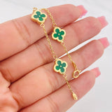 Classic Link Bracelet Clover 3.4g / 7 1/2 in / 0.83mm 18K Yellow Gold