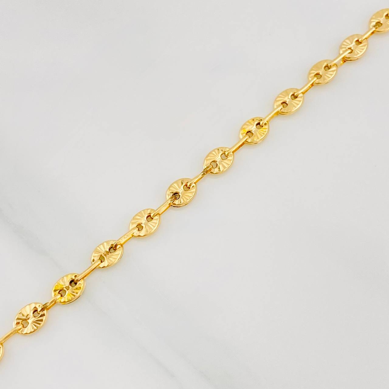 Bracelet GC Diamond Cut 3.2g / 8 in / 3.97mm Yellow Gold 18K