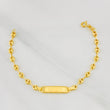 Bracelet Baby GC Octagonal Plate 2.05g / 6 in / 3.43mm Yellow Gold 18K