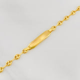 Bracelet Baby GC Octagonal Plate 2.05g / 6 in / 3.43mm Yellow Gold 18K