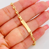 Bracelet Baby GC Octagonal Plate 2.05g / 6 in / 3.43mm Yellow Gold 18K