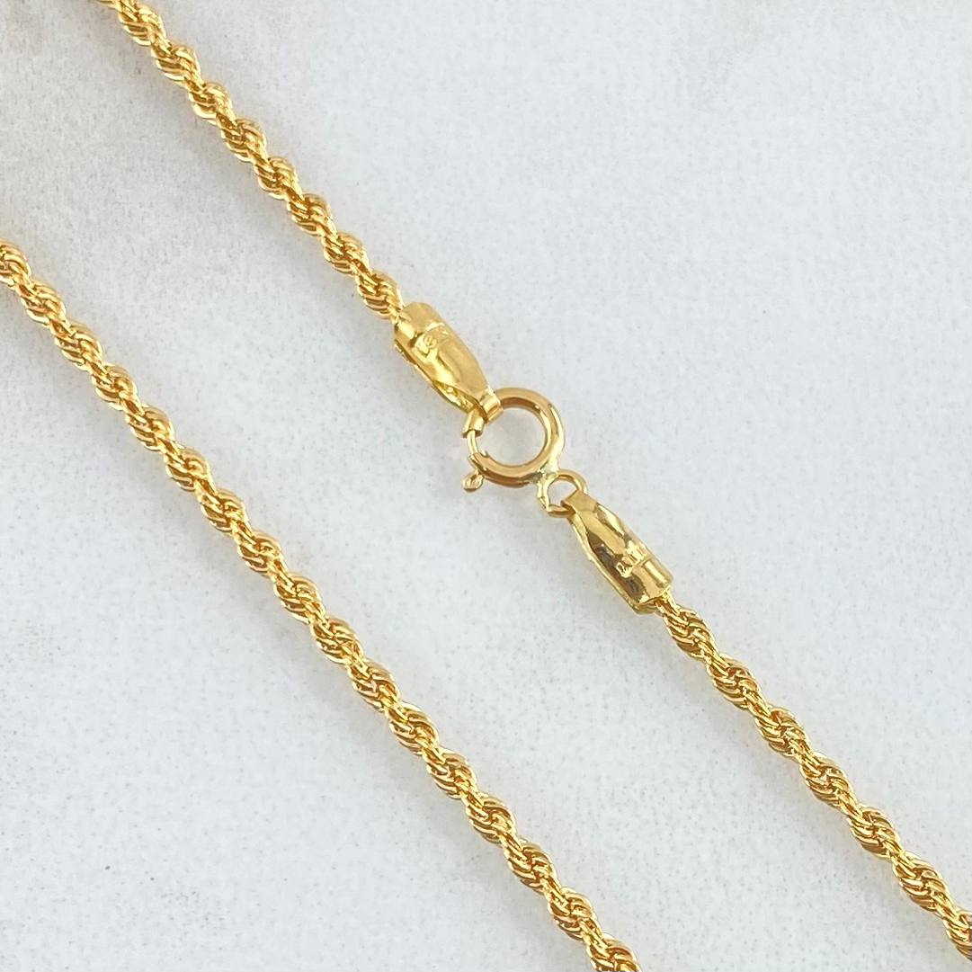 Rope Chain 1.7gr / 45cm / 18K Yellow Gold +3