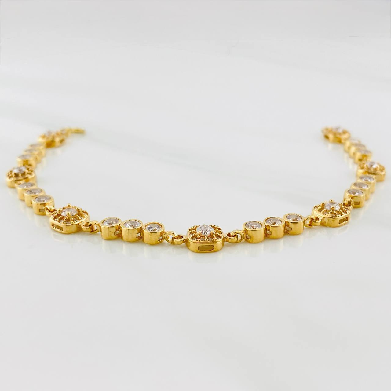 Pulso Halo Tennis 9g / 7 in / 4.26mm Oro Amarillo 18K