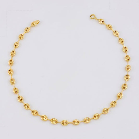 Tobillera GC Diamantada 2.95g / 9 1/4 in / 4.1mm Oro Amarillo 18K