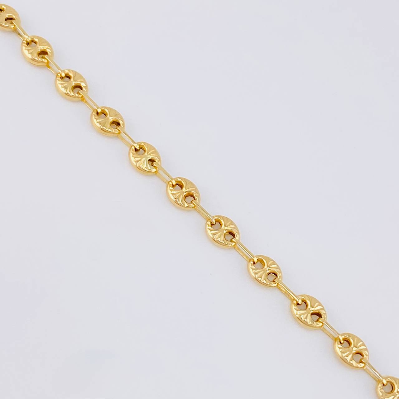 Tobillera GC Diamantada 2.95g / 9 1/4 in / 4.1mm Oro Amarillo 18K