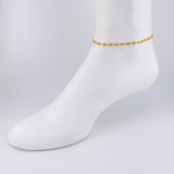 Tobillera GC Diamantada 3.2g / 9 3/4 in / 4.1mm Oro Amarillo 18K