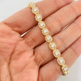 Pulso Tennis Halo 12.95g / 7 in / 6.25mm Oro Amarillo 18K