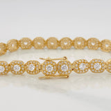 Pulso Tennis Halo 12.95g / 7 in / 6.25mm Oro Amarillo 18K