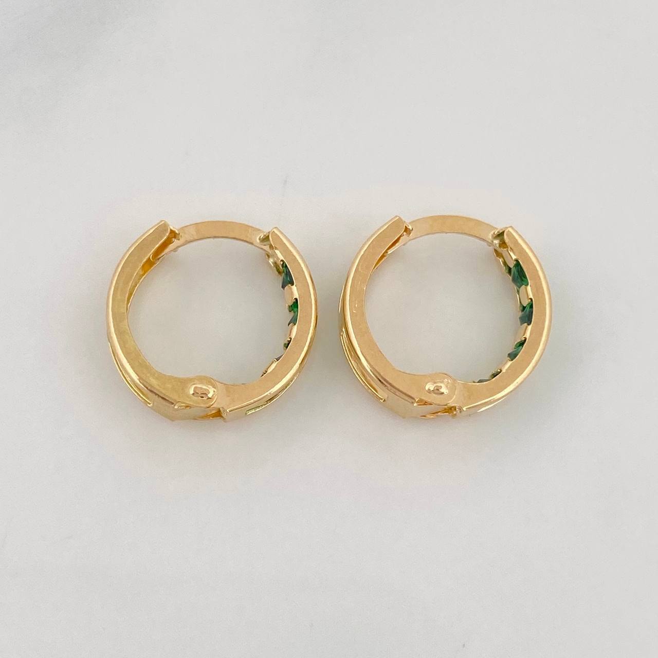 Candongas Carril 1.6g / 1/2 in Oro Amarillo 18K