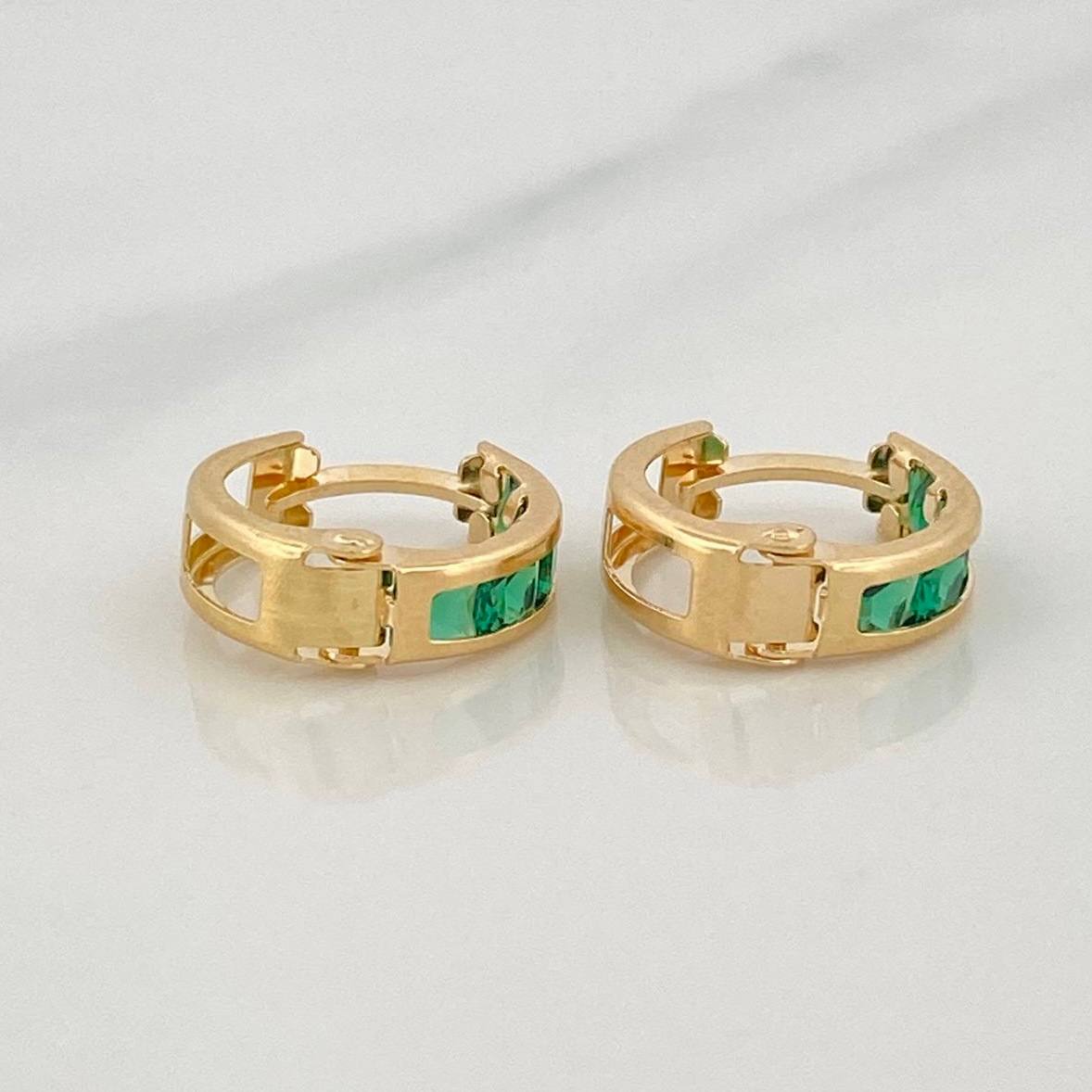 Candongas Carril 1.6g / 1/2 in Oro Amarillo 18K
