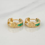 Candongas Carril 1.6g / 1/2 in Oro Amarillo 18K