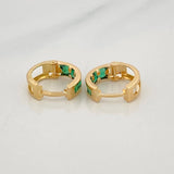 Candongas Carril 1.6g / 1/2 in Oro Amarillo 18K
