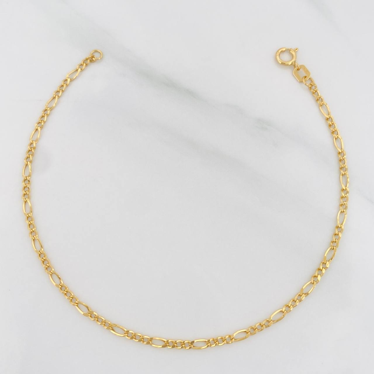 Pulso Figaro 0.75g / 7 in / 1.91mm Oro Amarillo 18K