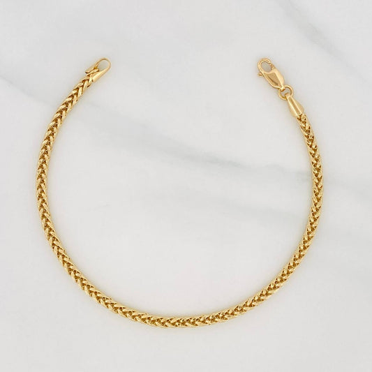 Pulso Franco 3.2g / 7 1/2 in / 2.62mm Oro Amarillo 18K