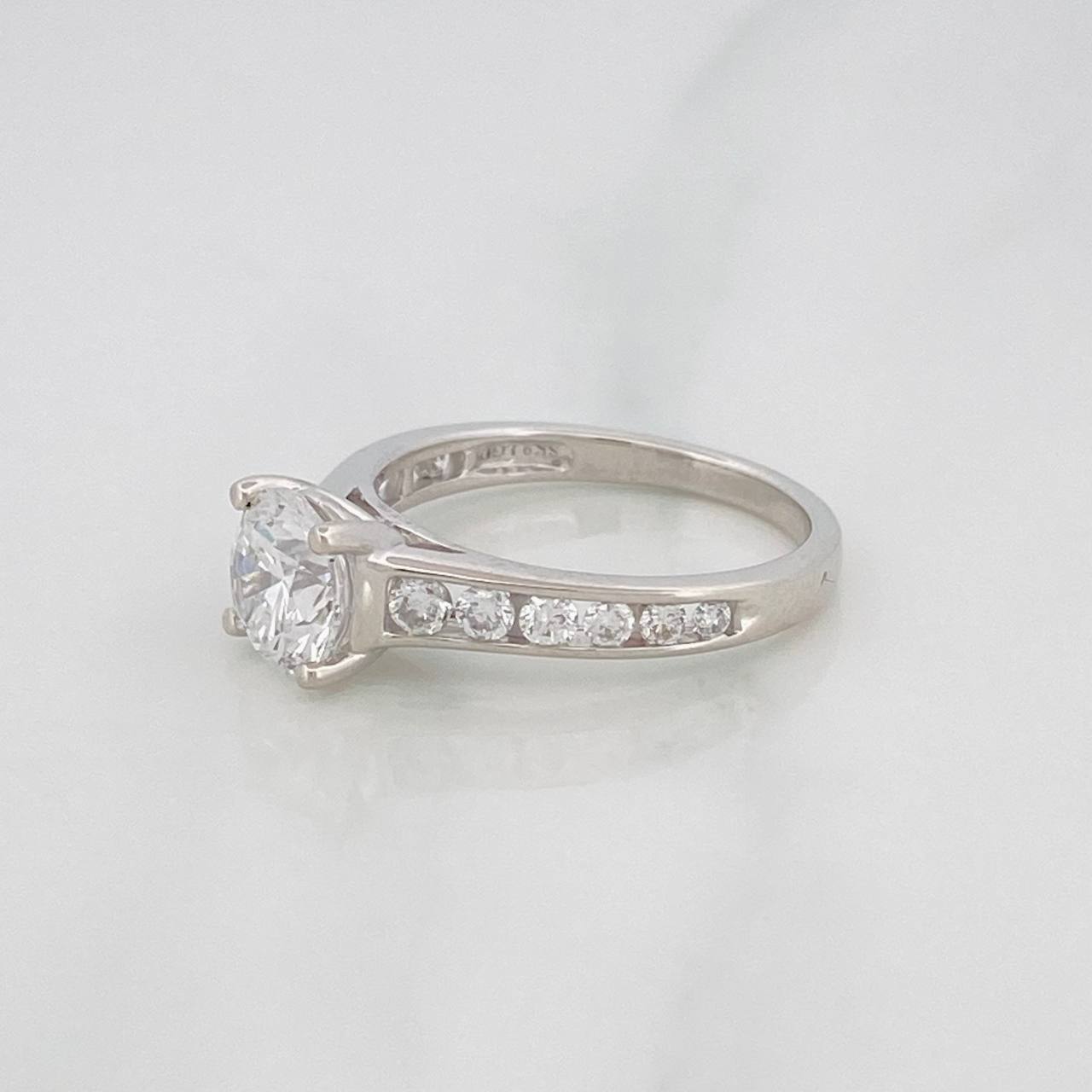 Solitaire Diamond Ring 1.59cts 3.25g / Size 7 White Gold 10K