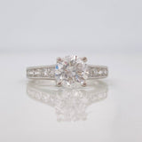 Solitaire Diamond Ring 1.59cts 3.25g / Size 7 White Gold 10K