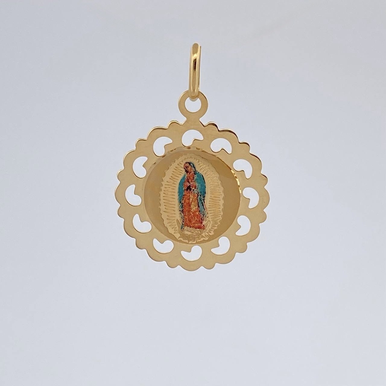 Pendant Virgin of Guadalupe 1.2 g / 1 in Yellow Gold 18K